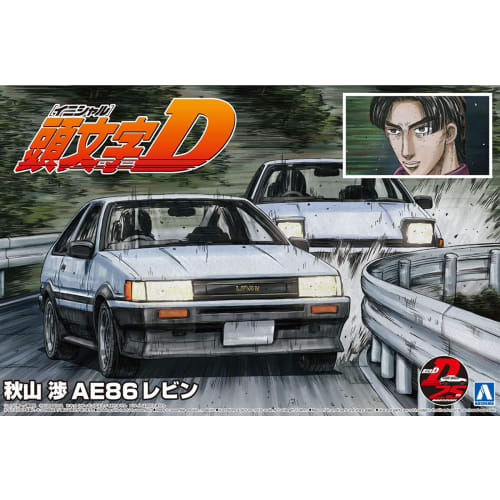 AOSHIMA Initial D No.13 Wataru Akiyama AE86 Levin 1/24 Scale Plastic Model