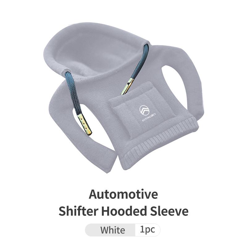 

Car Gear Shift Knob Cover Soft Fleece Sweatshirt For Citroen C4 C3 C5 C1 C2 Berlingo Celysee Cactus Picasso Aircross Saxo Grand білий
