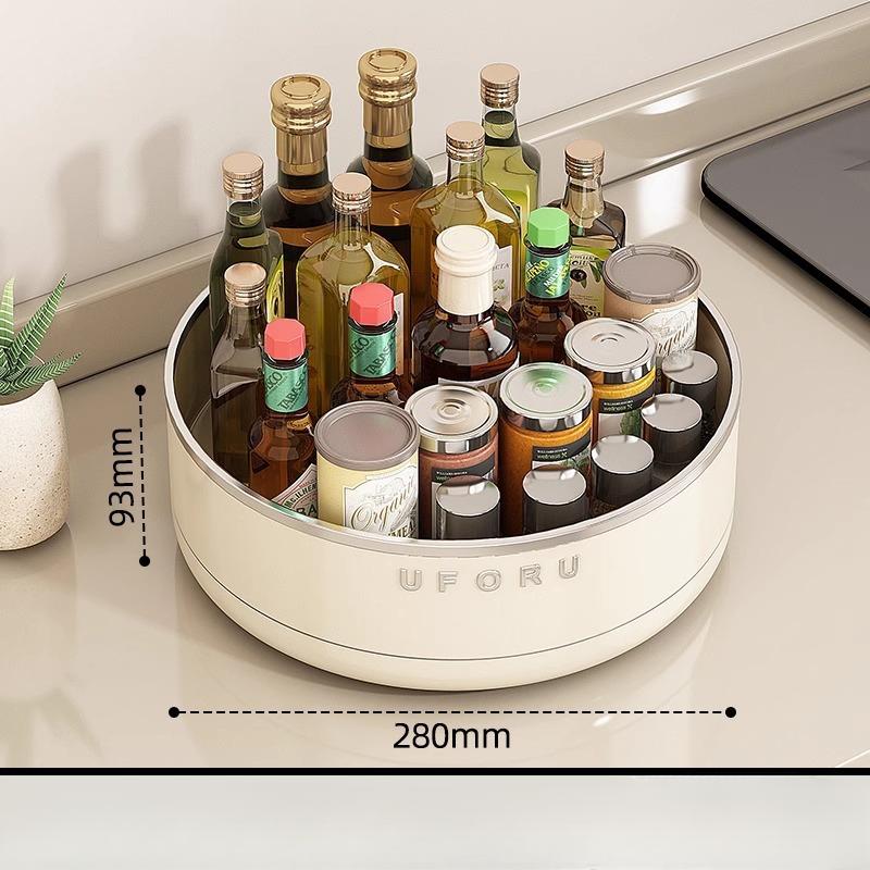 Kitchen, Rotating Seasoning Rack, Countertop, Multifunctional, Oil, Salt, Sauce, Vinegar Seasoning, Kitchen Supplies, Storage Box Tray