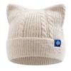 New Women And Girls Cat Ear Knit Beanie Hat, Cute Faux Fur Fluffy Candy‑Color Winter Hat, For Winter Daily Street Wear