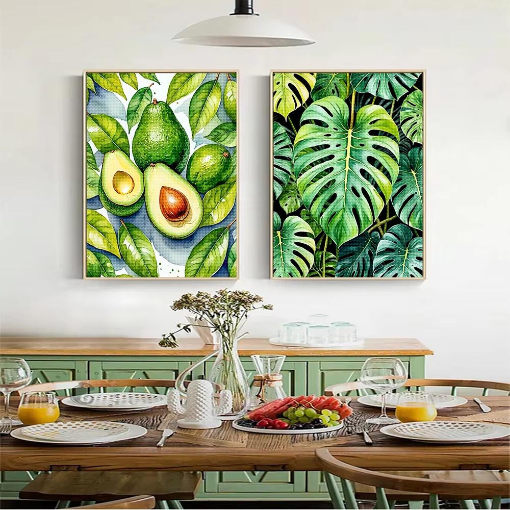 Akvarelllandskap Växtserie Diamantkonstmålning Dekoration Segelbåt Diy Full Strassmosaik Korsstygnsats Gåva