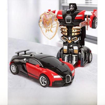 Kids' Transforming Inertia Impact Car Toy with One-Key Deformation