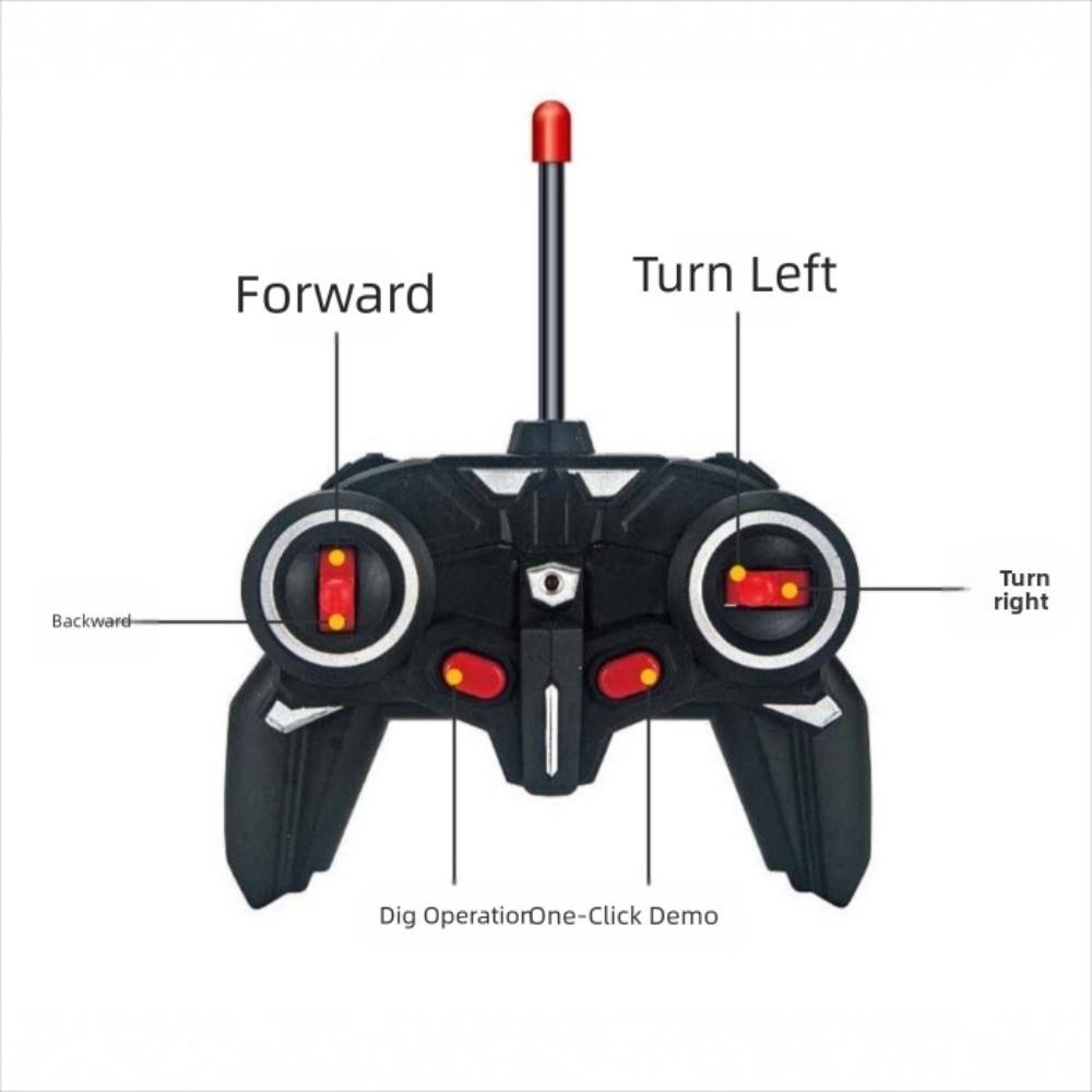 Yellow RC Excavator Toy Plastic Alloy Crawler Excavators Remote Control Excavator  Children's Gift