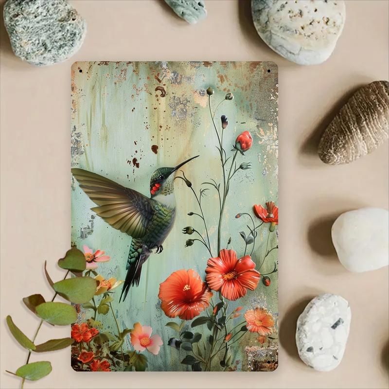 2D Classic Retro Style Iron Wall Art Sign with Durable Construction and Protective Coating Suitable for Various Interior Spaces