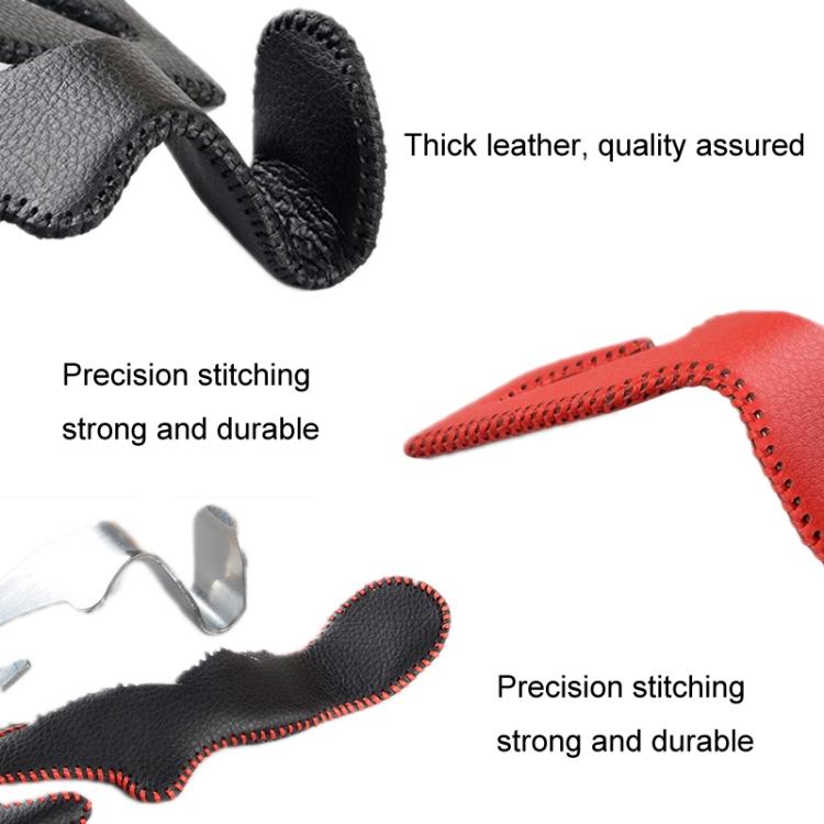 

Car Seat Back Bag Hanging Hook Stainless Steel+Leather Car Seat Headrest Mount Hook Black