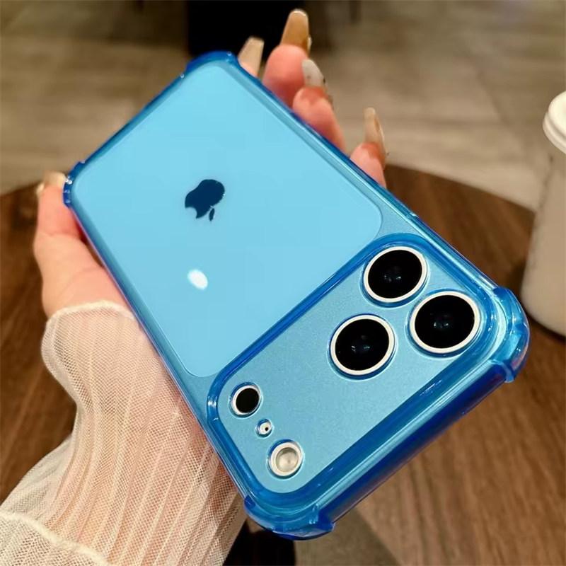 Shockproof Neon Soft TPU Clear Case For iPhone 17 Air 16 15 14 13 12 11 Pro Max Plus Camera Protection Silicone Cover