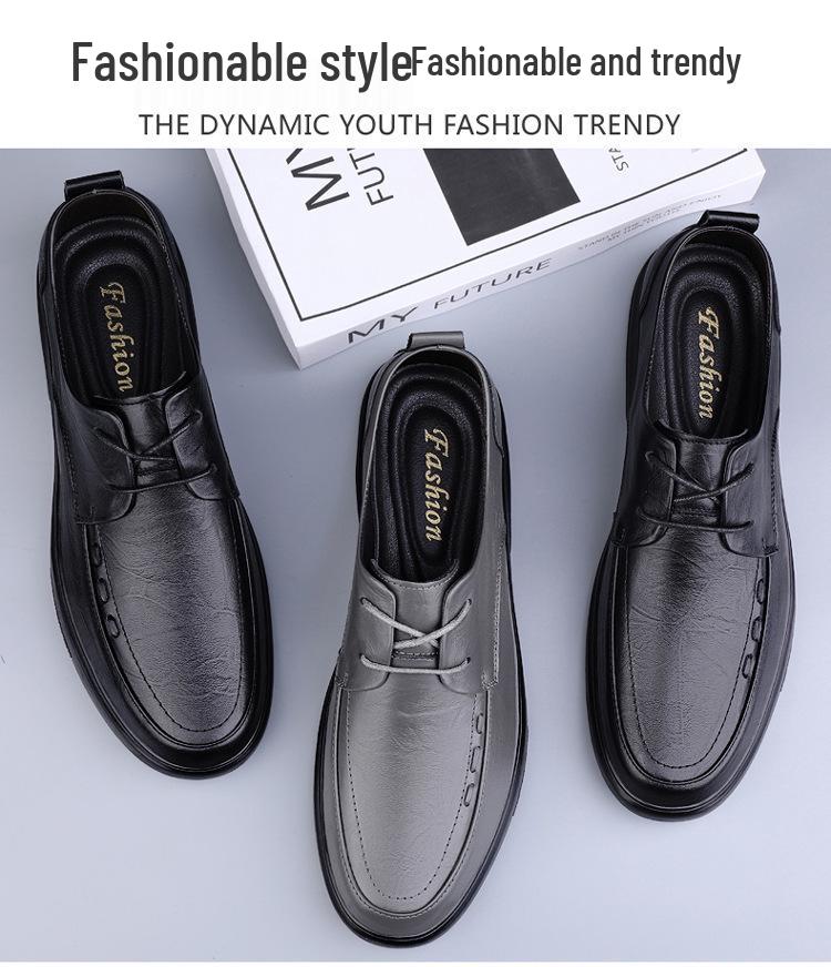 Men's Business Leather Loafers – Formal and Casual Cowhide Shoes for Spring and Autumn, Large Size Driving Loafers.