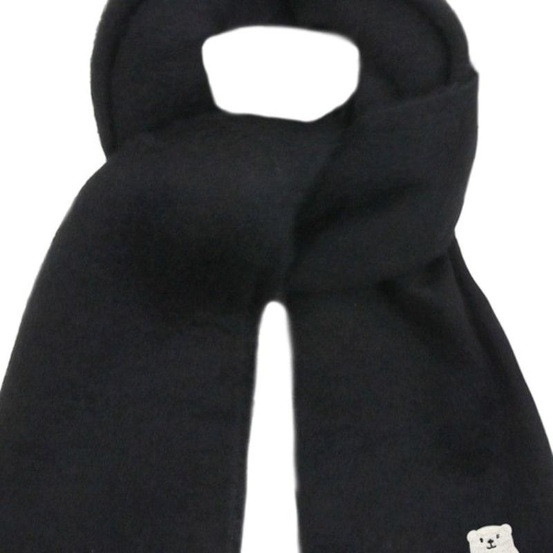 GRAVER [BAG&ACC] Polar Bear Embroidered Bold Muffler_Black