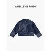 French Arielle De Pinto Chinese-Style Denim Jacket for Boys and Girls, Spring and Autumn Clothing with Dragon Pattern Jacquard