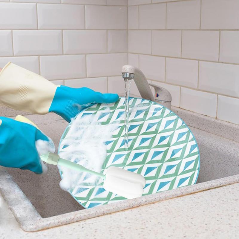Schwammbürsten mit verstellbarem langem Griff, geeignet zum Reinigen von Babyflaschen und Küchenutensilien