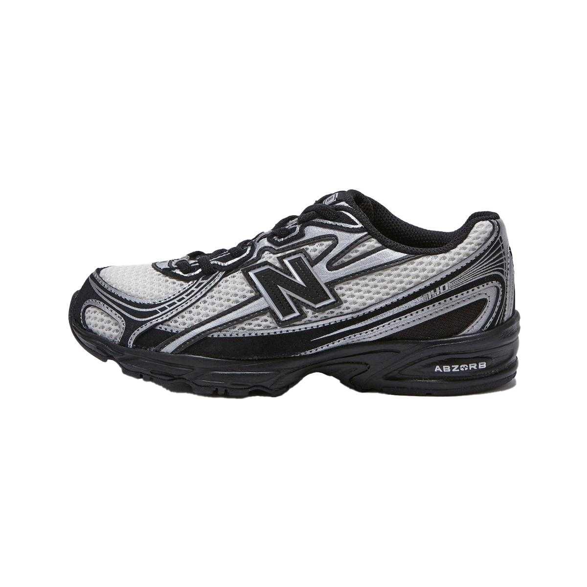 (PS) New Balance 740 Bungee Lace Black Rabbit Fur Gray Kids P7404ZL EU 28