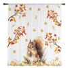 Fall Squirrel Maple Leaf Tulle Curtains For Living Room Sheer Curtain For Bedroom Window Blinds Voile Curtains