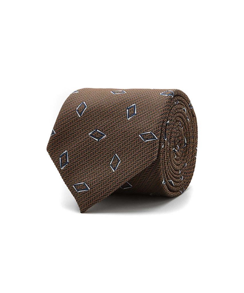 STCO Beige Square All-Over Tie_Sntuz23Bad