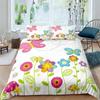 Set Biancheria da Letto Stampato Singolo Lato, Copripiumino Animali Piante Fiori Foglie Copri Piumino Cuscini Copriletti Comodi