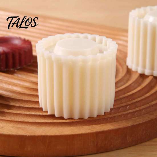 Round Manual Press Mold Sunflower Pattern Mooncake Mold, Hand Double Ended Plastic Pastry Holiday Festival Tool, Easy Clean Dough Embosser for