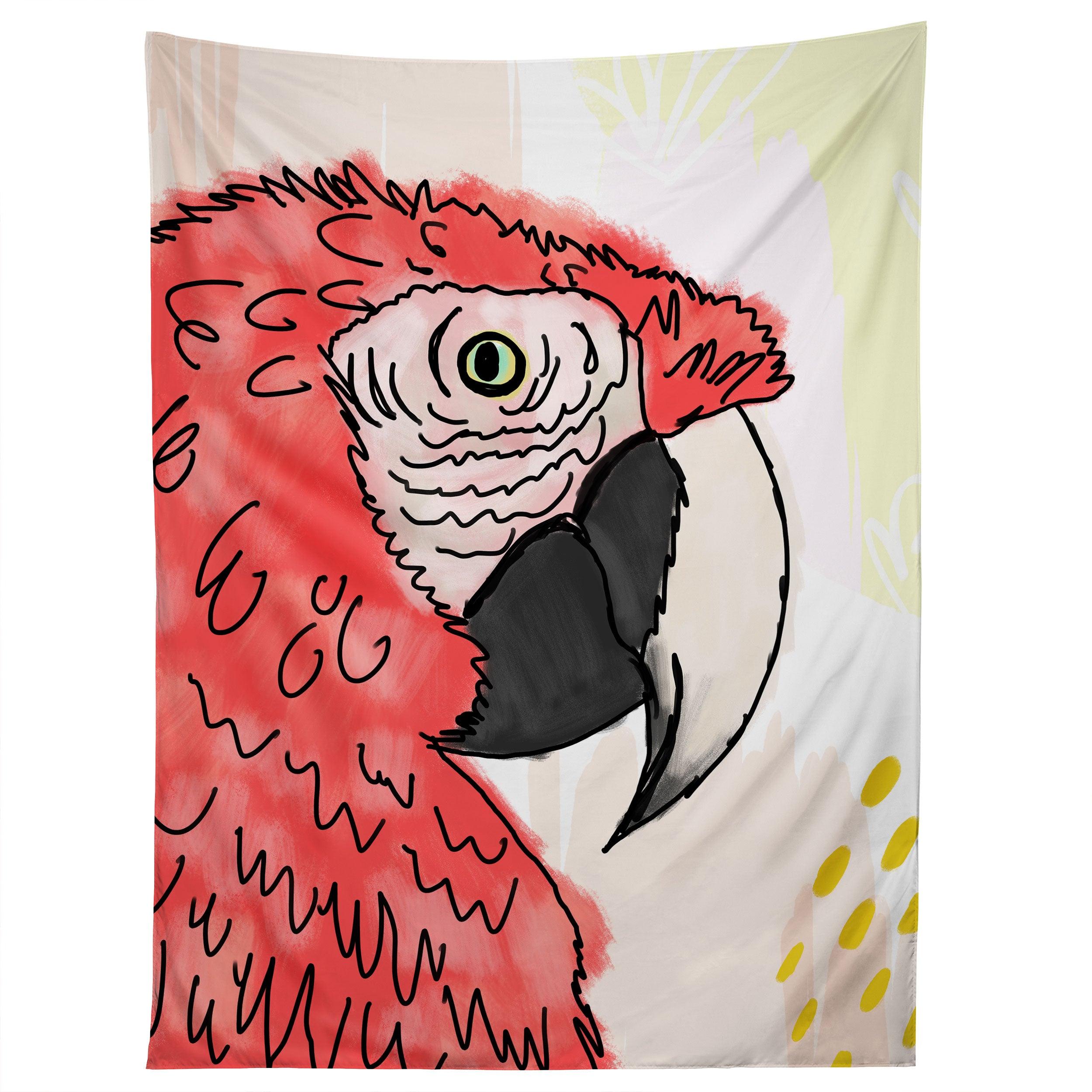 GILBERT THE PARROT tapestry 75x100 чёрный