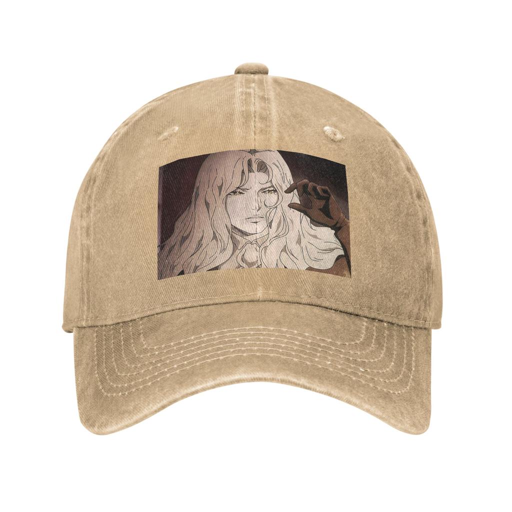 Alucard - Castlevania Nocturne Denim Fabric Cap Casual Baseball Caps Adjustable Hat Summer Unisex Baseball Hats