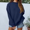 Women's Loose Sports Round Neck Sweatshirt Long Sleeve Casual Top Pullover Sweatshirt