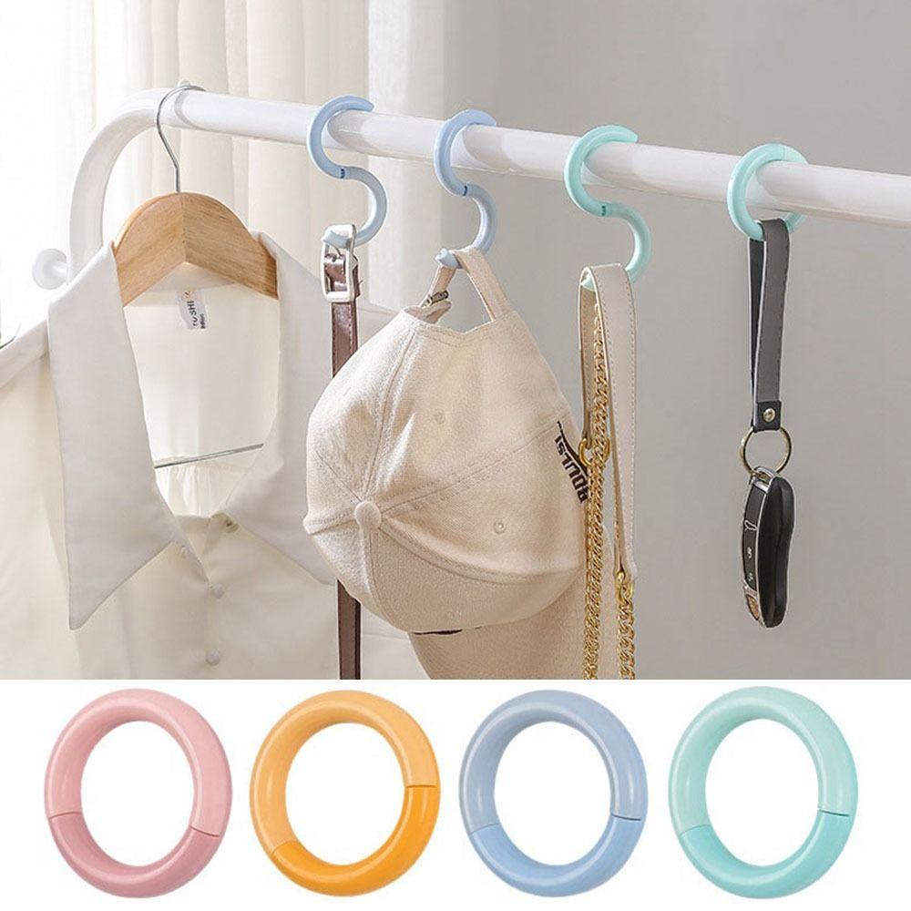 

4Pcs Hanging Railing S Hanger Punch Free Clothes Handbag Hook Versatile S-Shaped Hooks Home зелёный