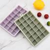 24-Grid Silicone Ice Cube Tray with Lid, Food Grade BPA-Free Easy Release Ice Mold for Home Bar, Kitchen, Cocktails, Whiskey