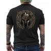 Spartaanse Krijger Helm Leonidas Heren Achterprint T-shirt - Heren T-shirt - Luchtig Materiaal - Korte Mouw T-shirt - Heren T-shirt - - Zacht & Luchtig Materiaal