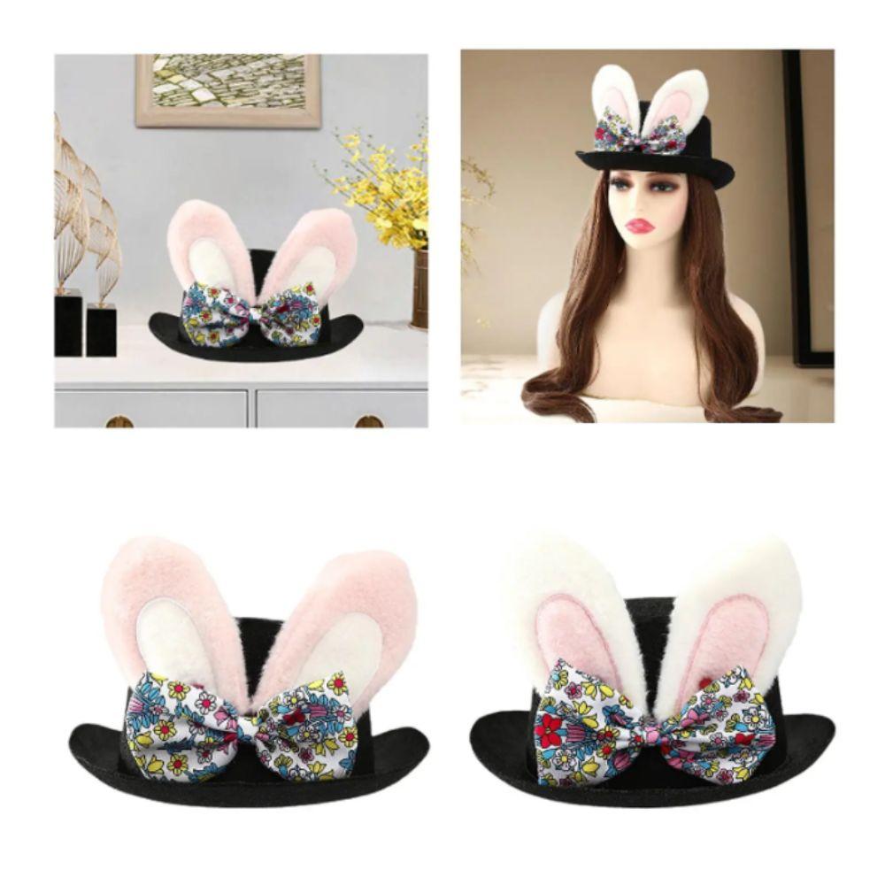 Favors Black Color Easter Hat Role Play Dress Up Top Hat Stage Performance Cosplay Headgear Party Event
