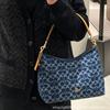 Geantă retro de sub braț capacitate mare crossbody geantă veche cu flori geantă de umăr