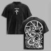 2026 Summer Vintage Washed Fullmetal Alchemist Anime T-Shirt Unisex Oversized Streetwear Short Sleeve Casual Tee High Quality Tops