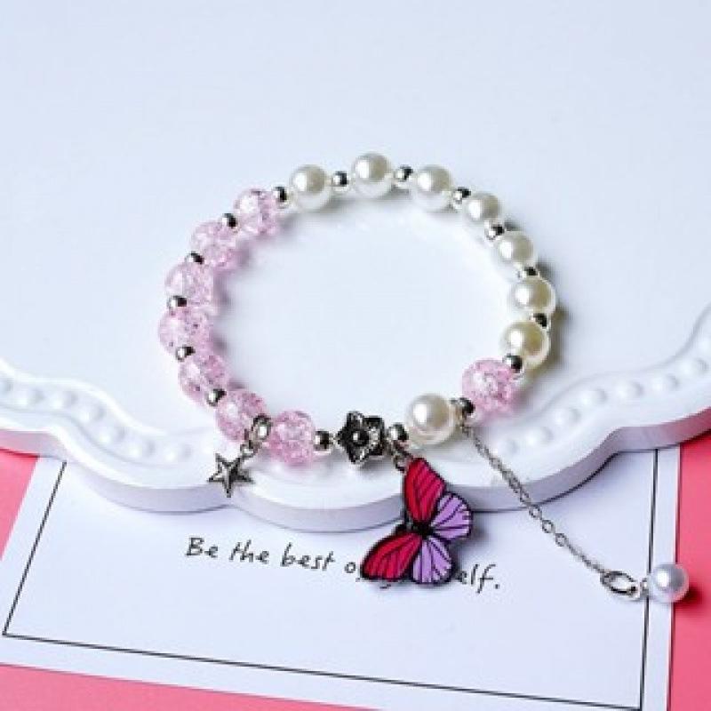 Lily of the Valley Butterfly Bracelet - Multi-Style Beaded Star & Moon Design