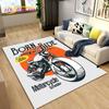 Retro Vintage Motorcycle Area Rug Large,Carpet Rug for Living Room Bedroom Sofa,Kitchen Bathroom Doormat Non-slip Floor Mat Gift