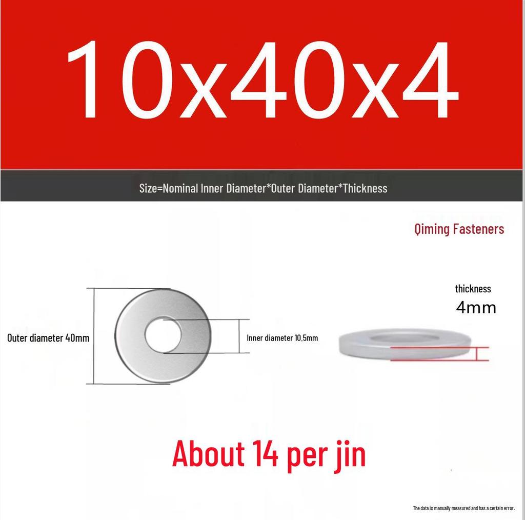 4.8 Grade Galvanized Iron Flat Washer M3-M40 Oversized Metal Screw Gasket Washer