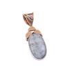 Natural Tiffany Stone 925 Solid Sterling Silver Gift TwoTone Pendant 1.50" W1n47