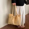 Korean Plaid Shoulder Bag Lightweight Shopping Bag Ins Plaid Tote Bags  Ladies