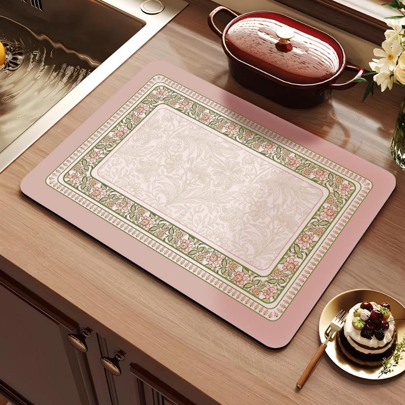 

Американский ретро коврик для сушки столешницы, абсорбирующий коврик из диатомовой земли, быстросохнущий водонепроницаемый противоскользящий коврик 30X40cm11.8X15.7in