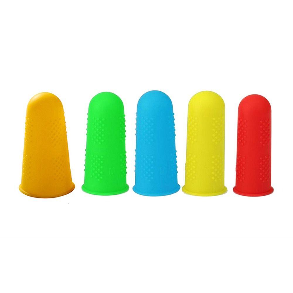 5/20PCS Quilting Finger Cots Natural Rubber Fingertip Protective Gloves Particle Finger Tip Cover