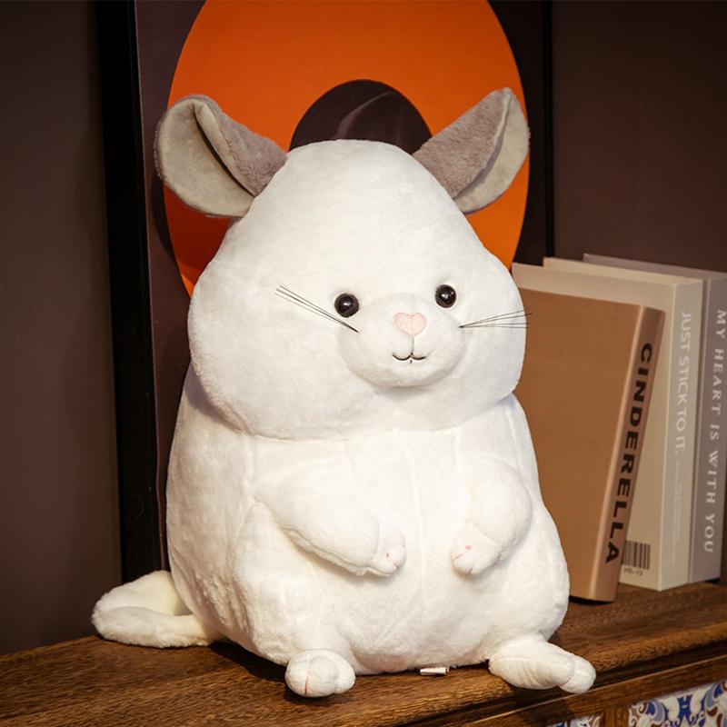 35-45cm Kawaii Hamster Pluche Speelgoed Schattige Cartoon Muis Poppen Zacht Gevuld Dier Muis Hamster Kussen Kerstcadeaus Sofa Decoratie Kussen 45cm