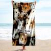 1PC Custom Name Hamster Love Collage Beach Towel Highly Absorbent And Sand-Resistant Towel for Swimming, Pool, Yoga, And Travel Lightweight