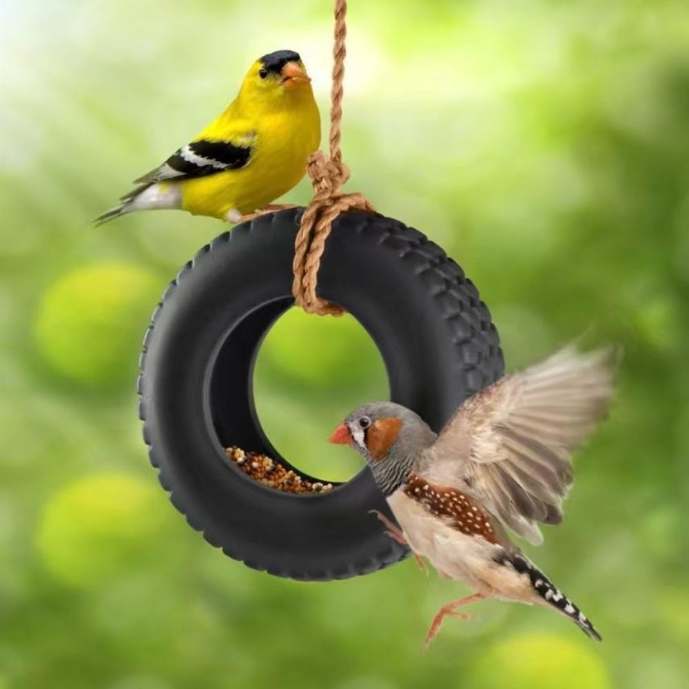 Waterproof Hanging Bird Feeding Bowl Handmade Bird Food Container Feeding Station  Outdoor Backyard