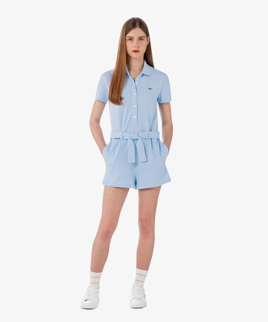 LACOSTE Women'S Mini Pique Short Sleeve Jumpsuit Ef1823-56G Hba