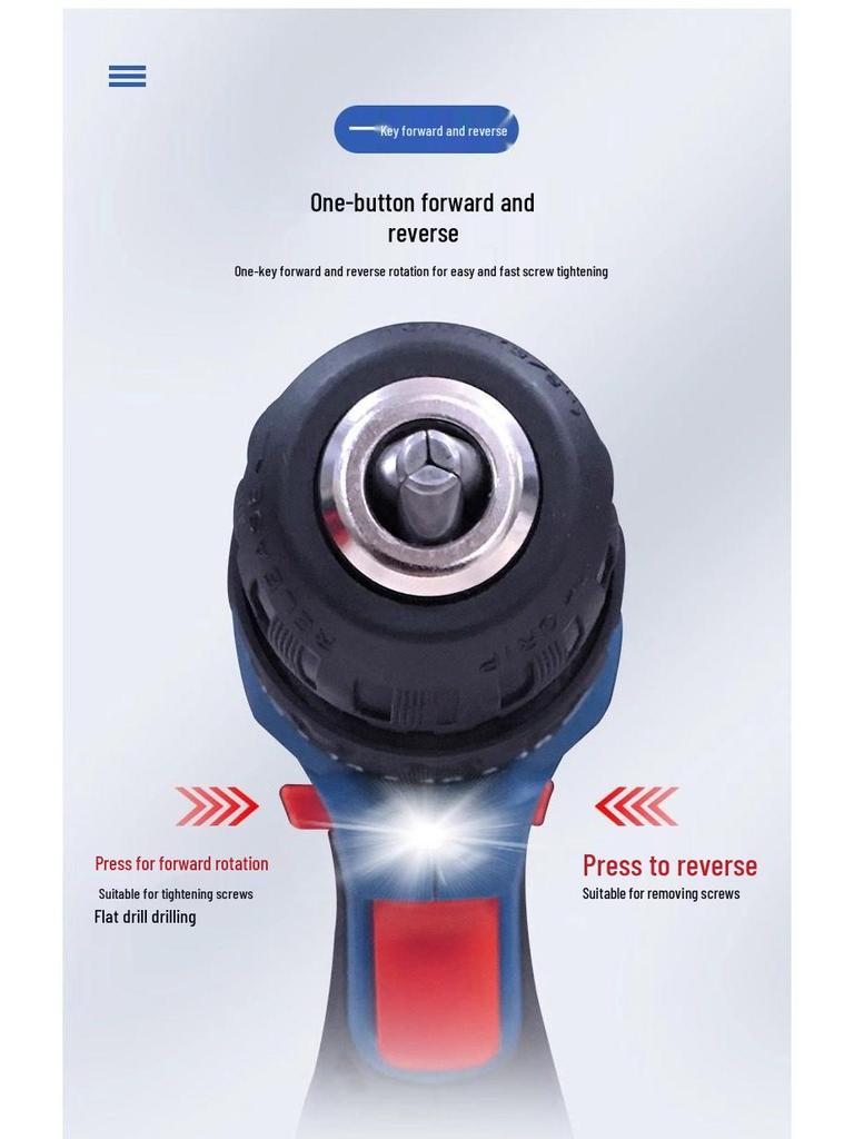 Dongcheng Brushless Rechargeable Lithium Drill: Electric Drill, Screwdriver, Impact Drill, Wrench, and Flashlight.