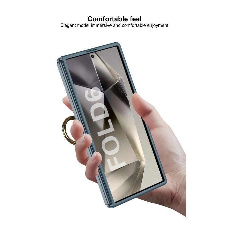 Ultra Thine Hard PC Phone Cover for Samsung Galaxy Z Fold 6 5 4 Case with Ring Holder