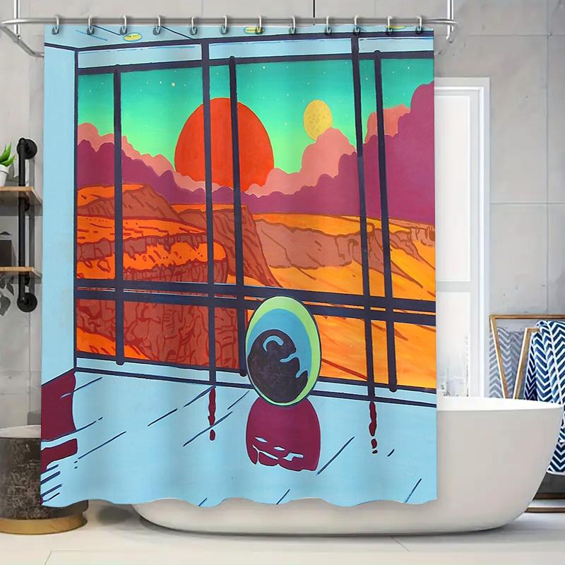 

Anime Bathroom Decor Shower Curtain Japanese Manga Otaku Backdrop Washroom Decor Home Decor Anime Shower Curtain Tapestry W60H190(CM)-1 Pcs