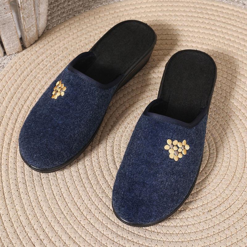 Женская обувь на холсте нового стиля, тапочки, повседневная обувь, универсальная ленивая обувь 39 темно-синий
