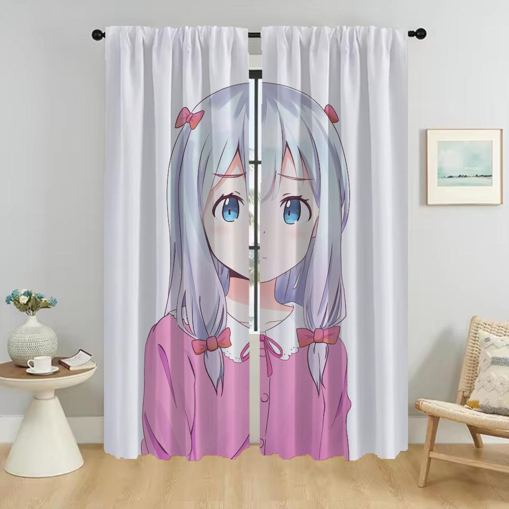 

Eromanga Sensei Элегантные шторы для комнаты, 2 шт., затемняющие шторы, современные шторы для гостиной, тюль для спальни W50xH70cmx2pcs