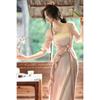 New Chinese dress women's spring and autumn new chic gentle fairy dress retro national style high-end long dress