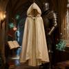 Hooded Cloak Dress Up Medieval Cosplay Cape for Halloween Easter Performance Costume for Men Women