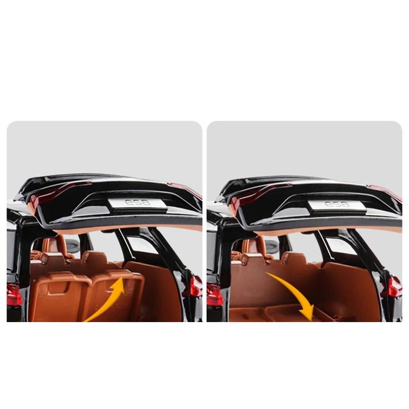 1/24 NIO ES8 SUV Alloy New Energy Car Model Diecast Metal Toy Vehicles Car Model High Simulation Sound and Light Childrens Gifts