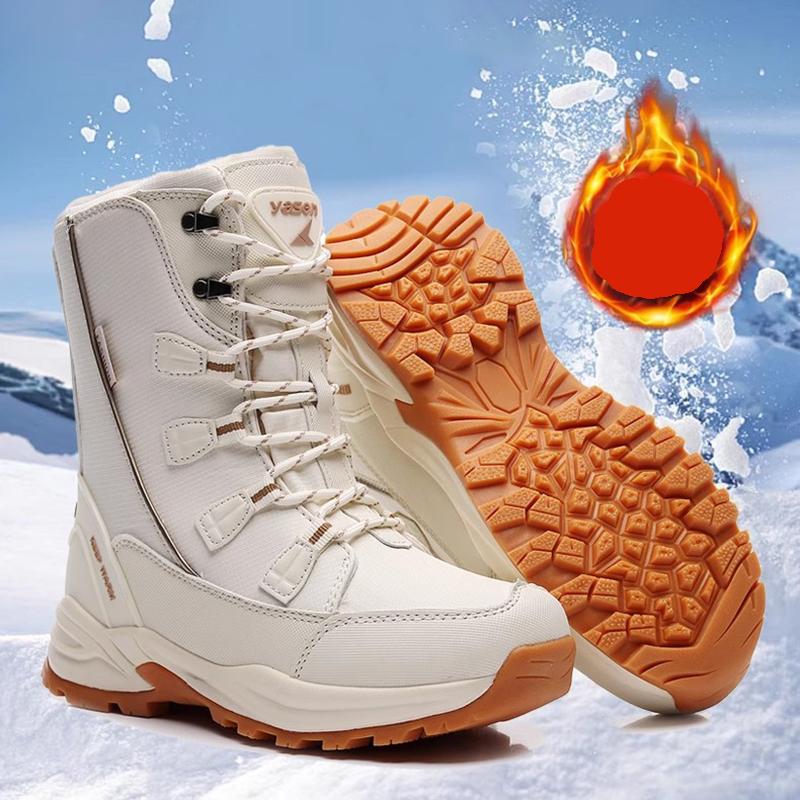 Schneestiefel Damen Wasserdicht Rutschfest Schneeland Samt Warm Dicksohlige Schuhe Damen