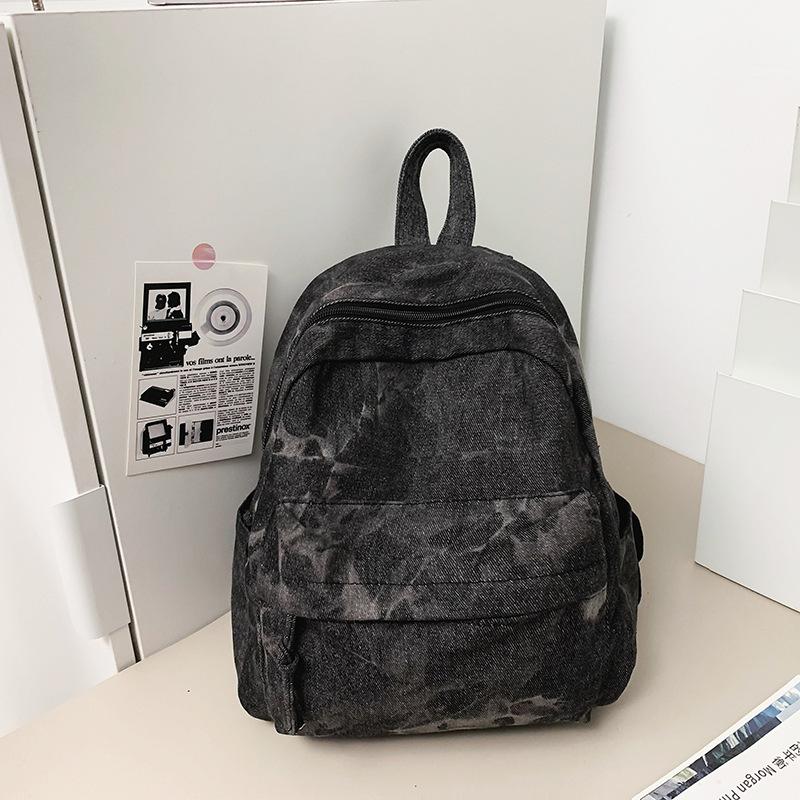 Schoolbag Retro Hong Kong Style Backpack Girls Trendy Brand Small Lightweight Waterproof Casual Small Backpack Niche Simple Student School Bag