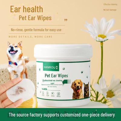 Salviette Detergenti per Orecchie e Occhi di Animali Domestici per Macchie Lacrimali di Gatti e Cura degli Occhi di Cani - Salviette Detergenti Monouso